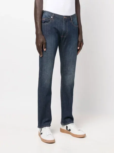 Straight fit džíny Emporio Armani modré