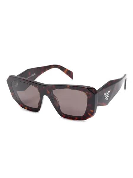 Ochelari de soare Prada Eyewear cu imprimeu geometric maro