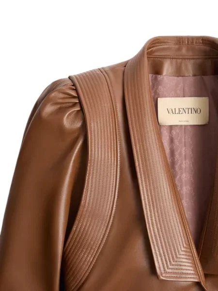 Geanta de piele Valentino Garavani maro
