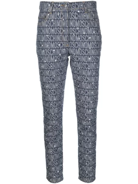 Blugi skinny Moschino cu imagine skinny fit