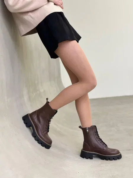 Кожаные ботинки 105.store коричневые