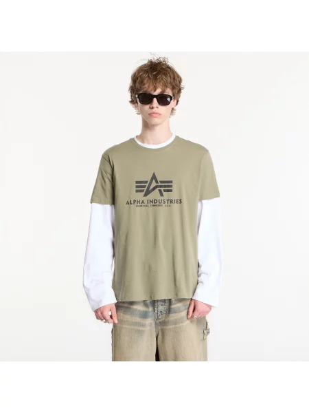 ALPHA INDUSTRIES Tričko olivová / černá zelené