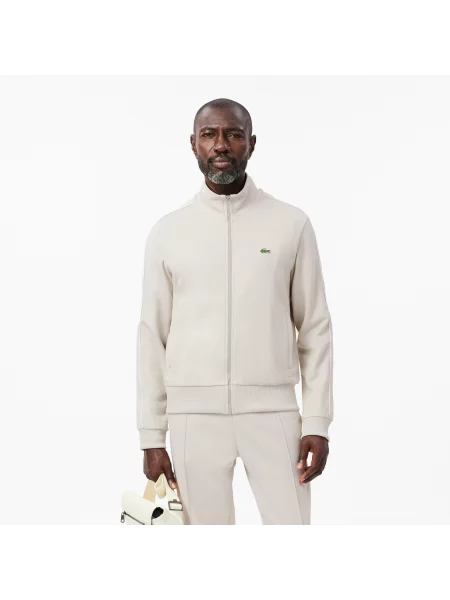 Lacoste Kurtka Dresowa Paris Piqué Zapinana Z Przodu Na szara