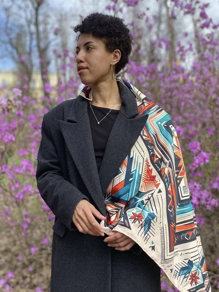 MyScarf Basic Хустка Мультиколор Шовк