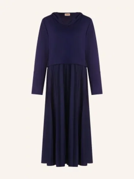 Cartoon Sukienka Z Plisami blau granatowa