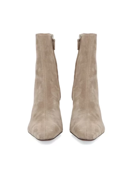 Buty do kostki Paris Texas skórzane beżowe