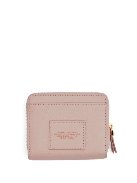 Iš natūralios odos mini piniginė Marc Jacobs rožinė
