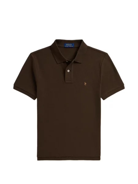 Koszulka polo dziecięca Polo Ralph Lauren brązowa