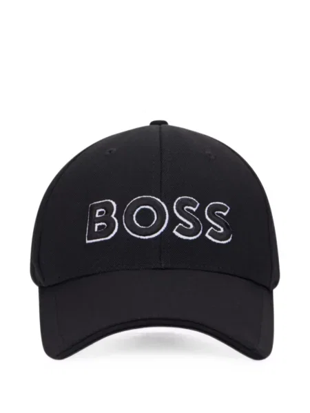 Șapcă Boss cu broderie tricotate negru