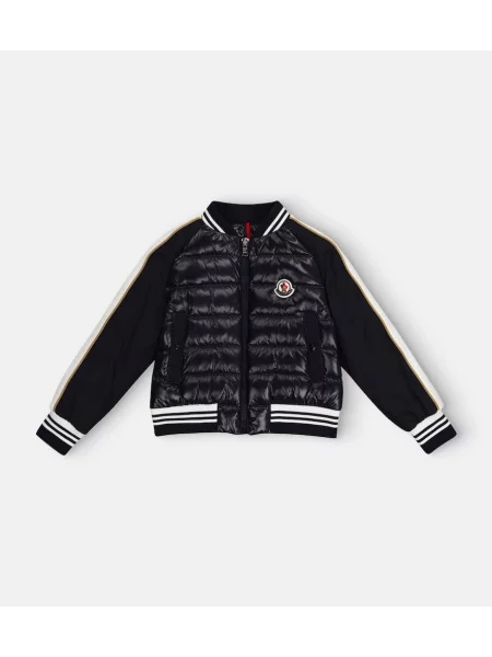 Pūkinė striukė Moncler Enfant mėlyna