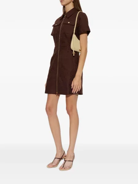 Rochie mini Casablanca din jacard maro