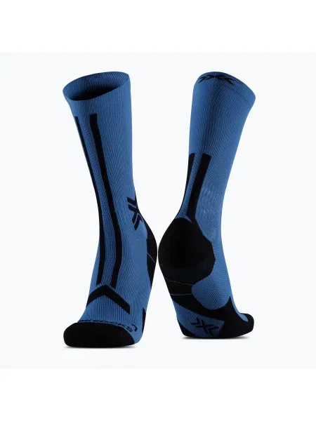 X-Socks pentru bărbați Trailrun Discover Crew șosete albastru mineral/x negru