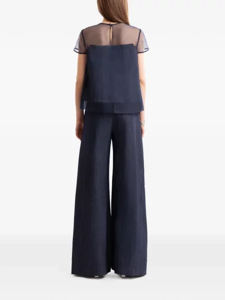 Krótka bluzka Gemy Maalouf niebieska