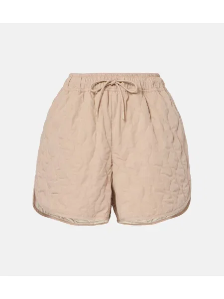 Pikowane szorty Varley z twillu beżowe