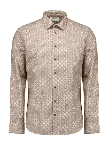 No Excess Košulja pastelno zelena / karmin crvena bijela