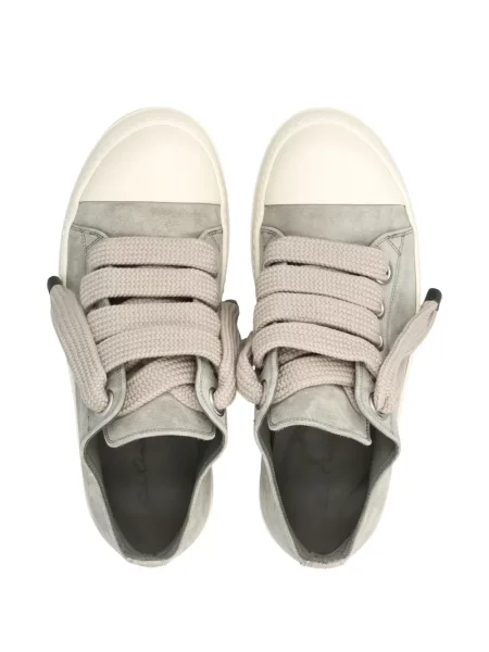 Sneakerși Rick Owens din piele de căprioară gri