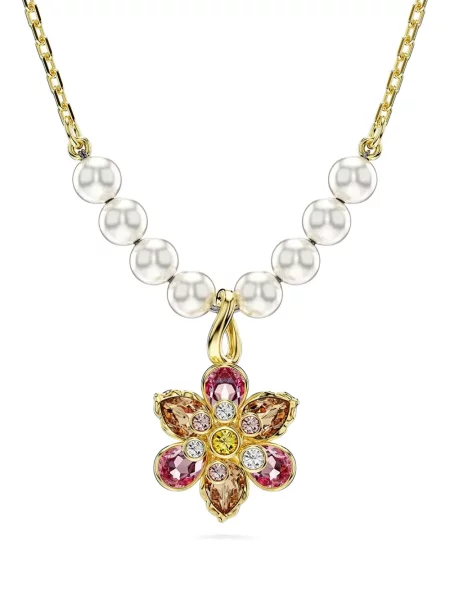 Висулка Swarovski с перли на цветя