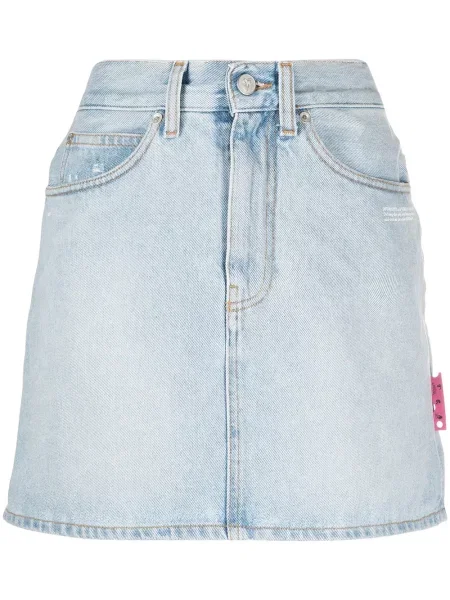 Fustă din denim Off-white alb