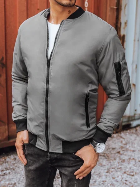 Bomber jakna Dstreet siva