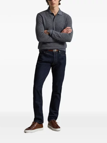 Ριγέ πλεκτό polo Rlx Ralph Lauren μπλε