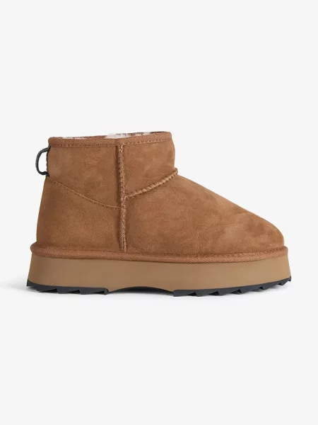 Μπότες χιονιού σουέτ Emu Australia Sharky Micro Flatform καφέ