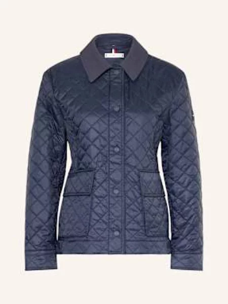 Tommy Hilfiger Prošívaná Bunda tmavě modrá