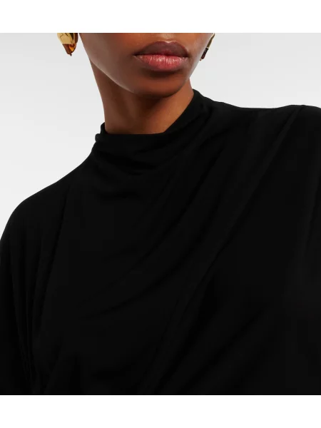Top Bottega Veneta drapat negru