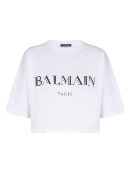 Tricou Balmain cu imagine alb