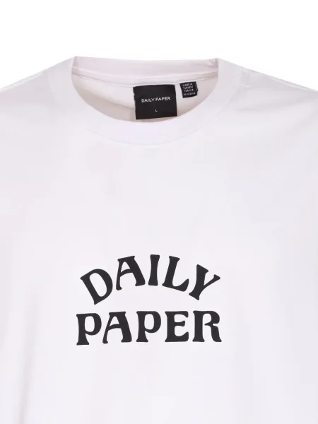 Tricou Daily Paper cu imagine alb