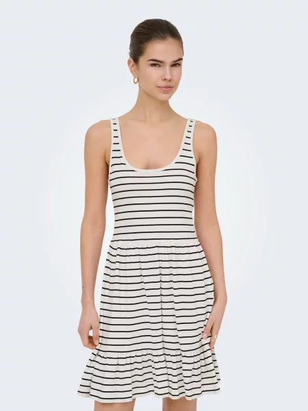 ONLY Rochie ONLBLOOM negru / murdar alb