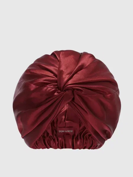 Шелковая шапка Dore & Rose бордовая