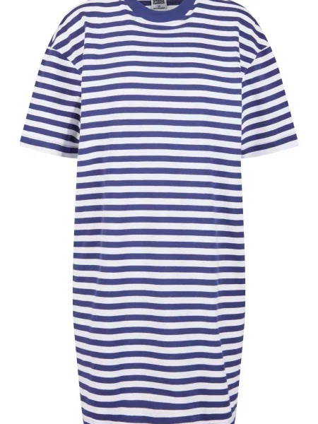 Rochie Urban Classics cu dungi de costum alb