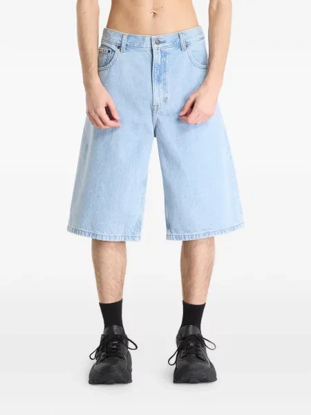 Pantaloni scurți din denim Calvin Klein albastru