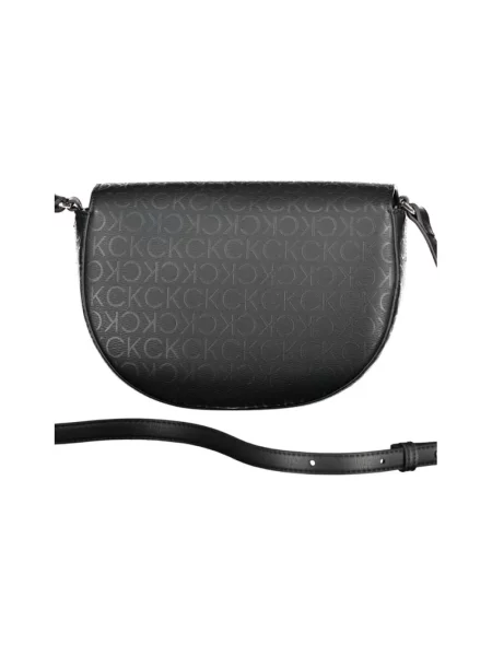 Lniana torebka Calvin Klein czarna