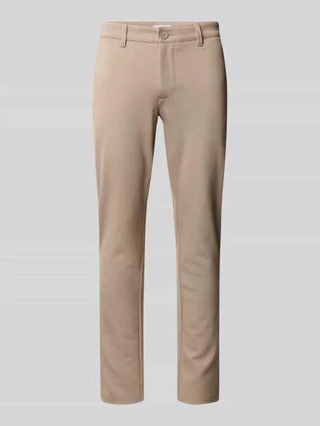 Chinosy o kroju slim fit z mieszanki model ‘MARK’ Only & Sons beżowe