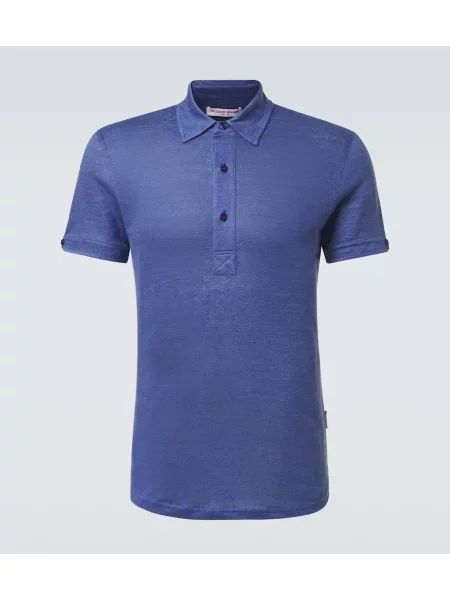 Tricou polo Orlebar Brown de in albastru
