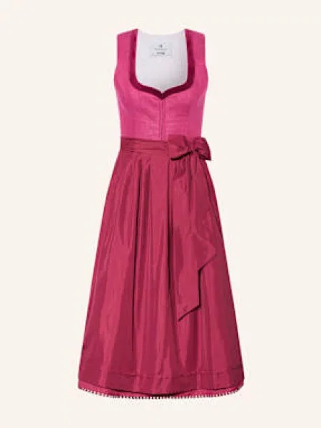 Heimatglück Tracht Sukienka Bawarska Pina pink różowa