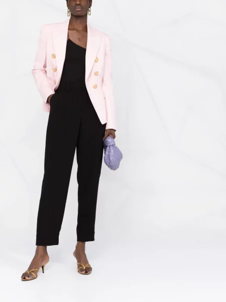 Kūginis kelnės Balmain juoda