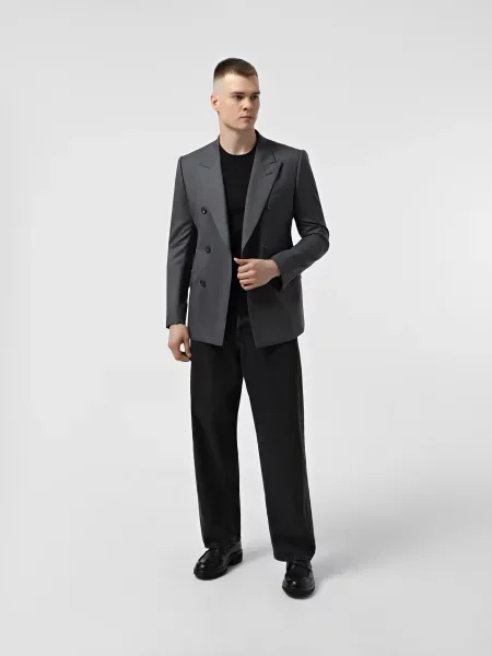 Вовняний Блейзер Emporio Armani сірий