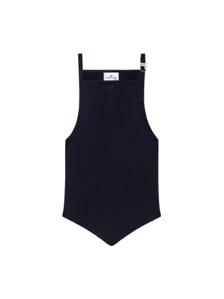 Dzianinowy top Courreges czarny