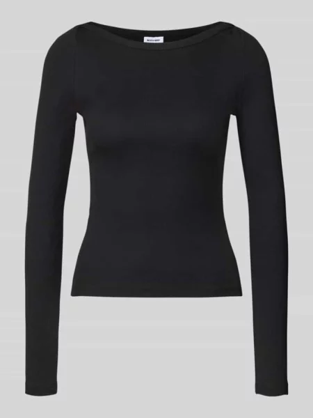 Koszulka o kroju slim fit z mieszanka bawełny model MAYA' Noisy May czarna