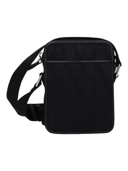 Lniana torba crossbody Valentino Garavani czarna