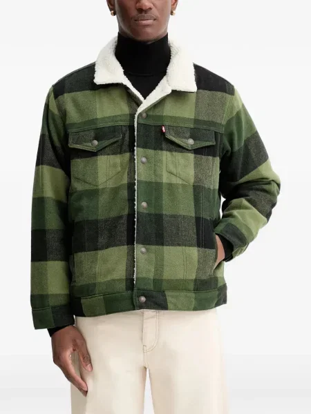 Gulerat blugi Levi's® cu glugă în carouri albastru