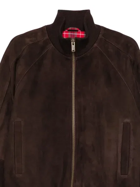 Lung geanta de piele Baracuta maro
