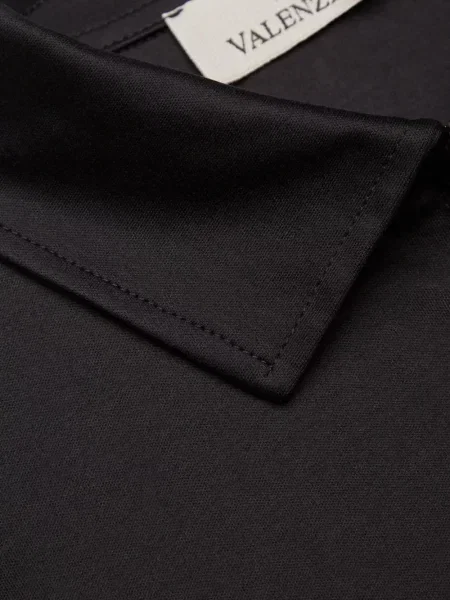 Gulerat lung tricou polo Valenza negru