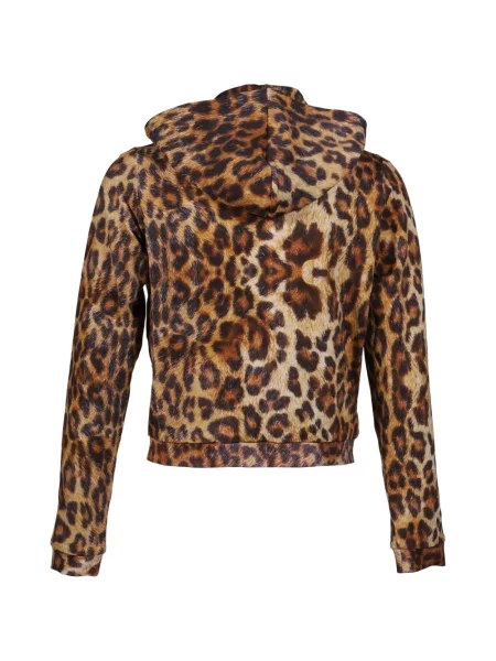 Hanorac cu glugă La Maskarade cu imagine cu model leopard maro