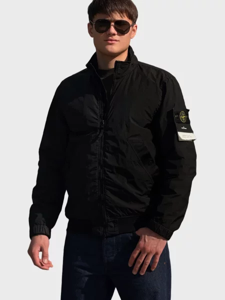 Бомбер Stone Island з камінням чорний