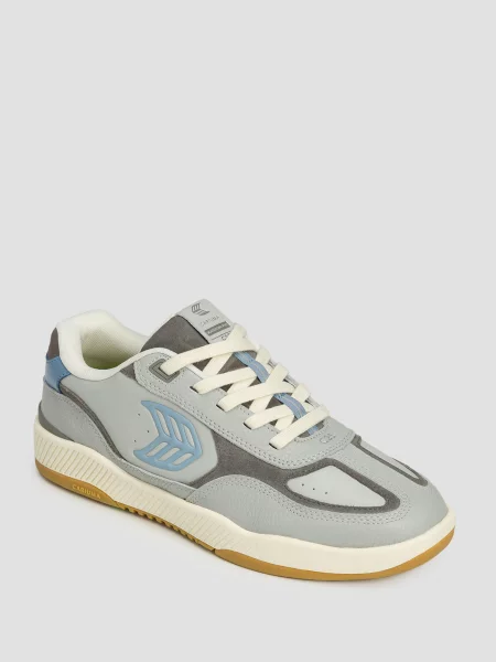 Buty sportowe Cariuma Skategoat Onyx Grey Leather Faded Denim Logo szare
