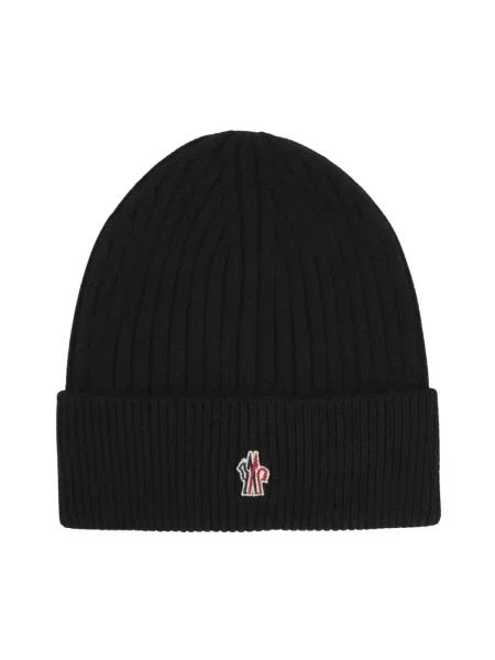 Czapka Moncler wełniana czarna