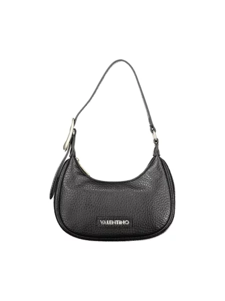 Lniana torebka Valentino Bags czarna